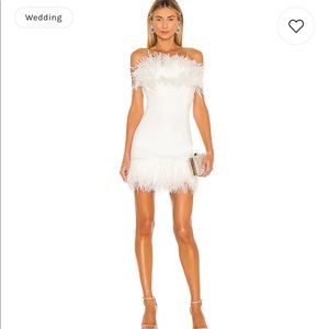 Bronx and Banco - Lola Blanc Mini Feather Dress XS
